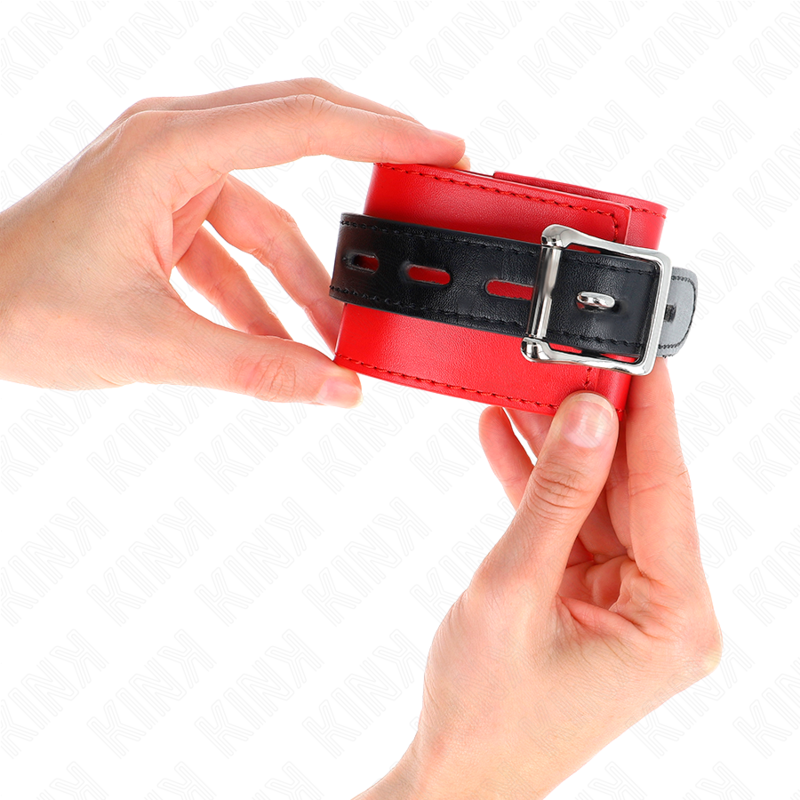Kink Wrist Restraint Kink - Wrist Restraints Red With Black Belt Adjustable 17-28 Cm X 6 Cm