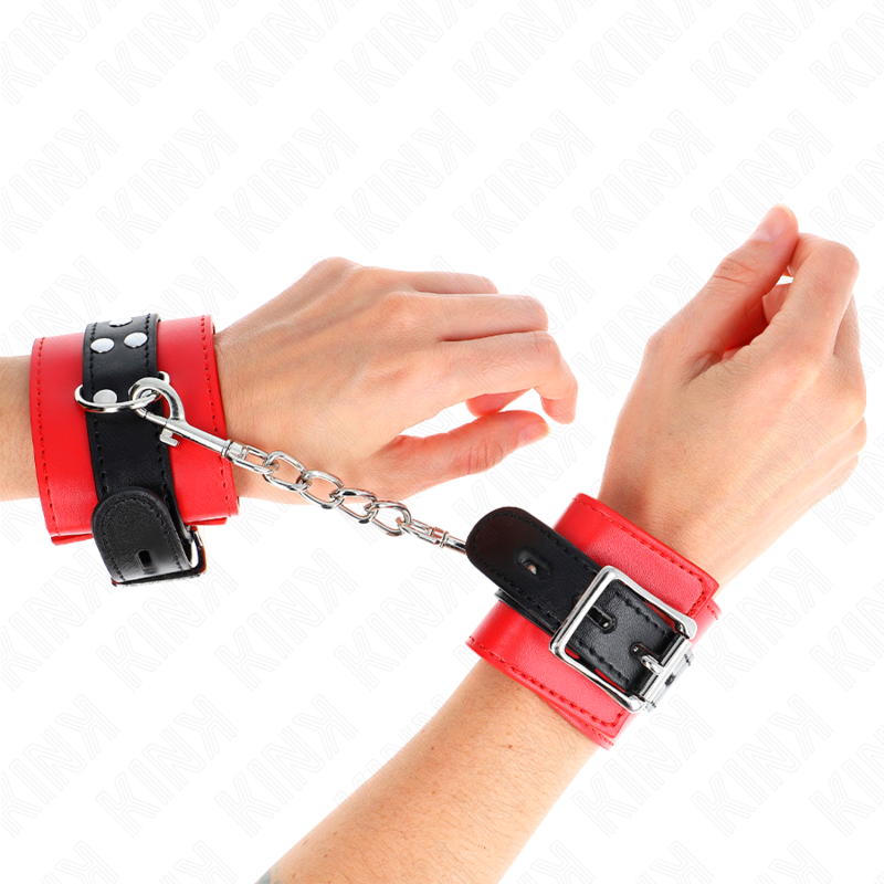 Kink Wrist Restraint Kink - Wrist Restraints Red With Black Belt Adjustable 17-28 Cm X 6 Cm