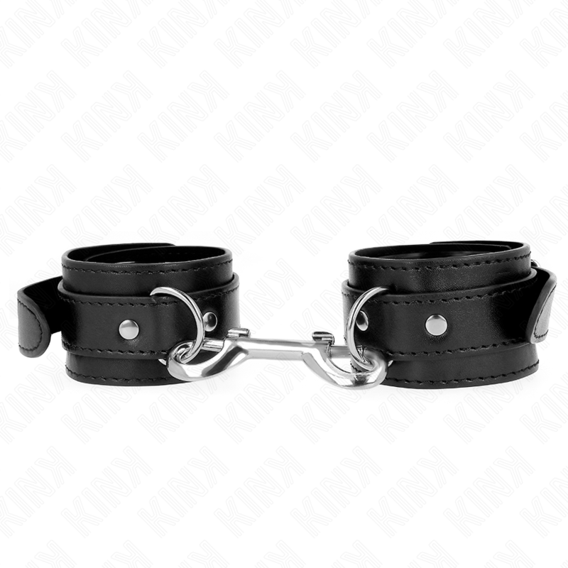 Kink Wrist Restraint Kink - Wrist Restraints-Single Rivet Row Black Adjustable 17-28 Cm X 5 Cm