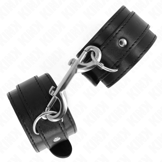 Kink Wrist Restraint Kink - Wrist Restraints-Single Rivet Row Black Adjustable 17-28 Cm X 5 Cm