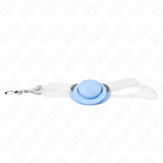 Kink Collar & Gag Kink - Light Blue Pacifier Shaped Gag 5.5 X 4 Cm Adjustable 43-60 Cm