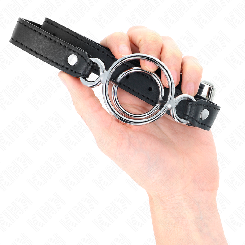 Kink Collar & Gag Kink - Gag With Multiple O-Rings 5 Cm Black 63 X 2.5 Cm
