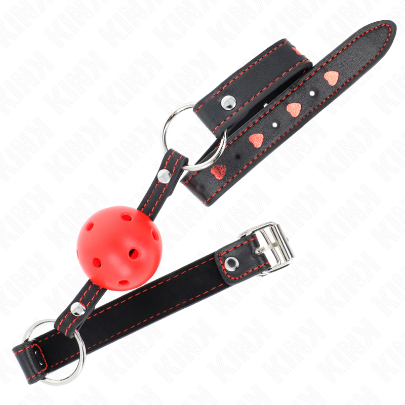 Kink Collar & Gag Kink - Hollow Hard Red Ball Gag Model 2 65 X 2.5 Cm
