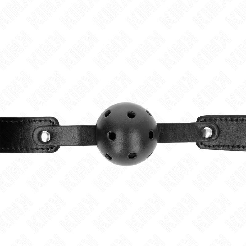 Kink Collar & Gag Kink - Black Breathable Ball 4.5 Cm Gag 65 X 2.5 Cm