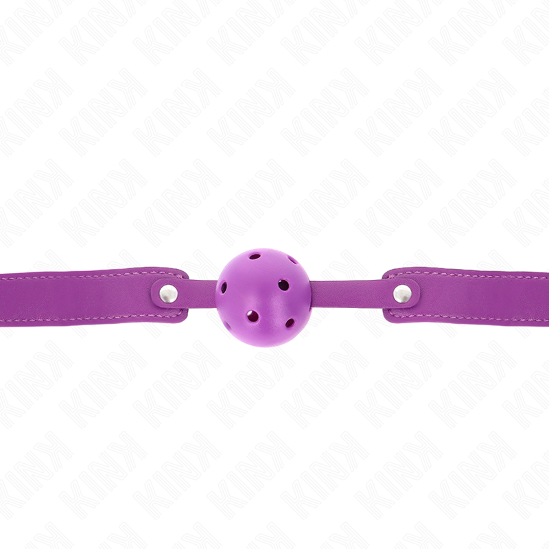 Kink Collar & Gag Kink - Purple Breathable Ball 4.5 Cmgag 65 X 2.5 Cm