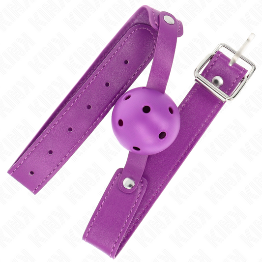 Kink Collar & Gag Kink - Purple Breathable Ball 4.5 Cmgag 65 X 2.5 Cm