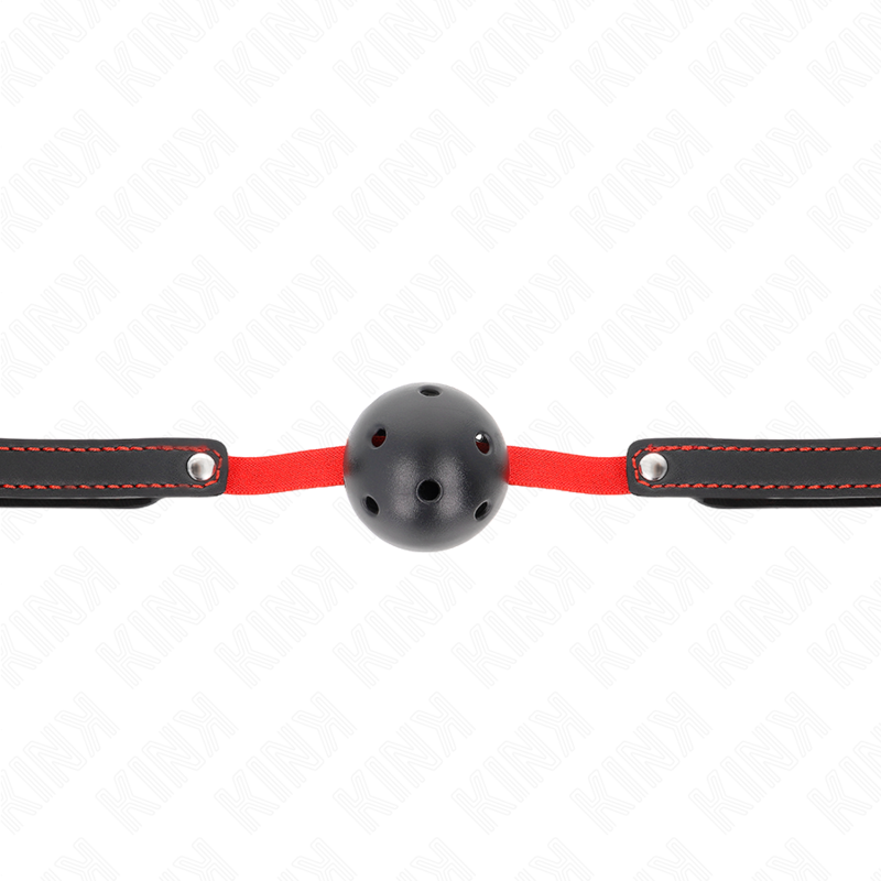 Kink Collar & Gag Kink - Hollow Hard Mouth 4.5 Cm Gag With Elastic Belt 56 X 1.5 Cm