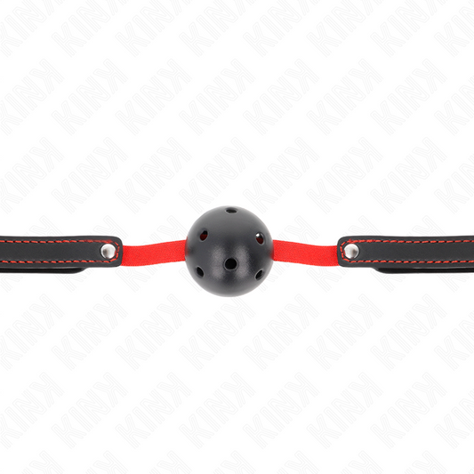 Kink Collar & Gag Kink - Hollow Hard Mouth 4.5 Cm Gag With Elastic Belt 56 X 1.5 Cm