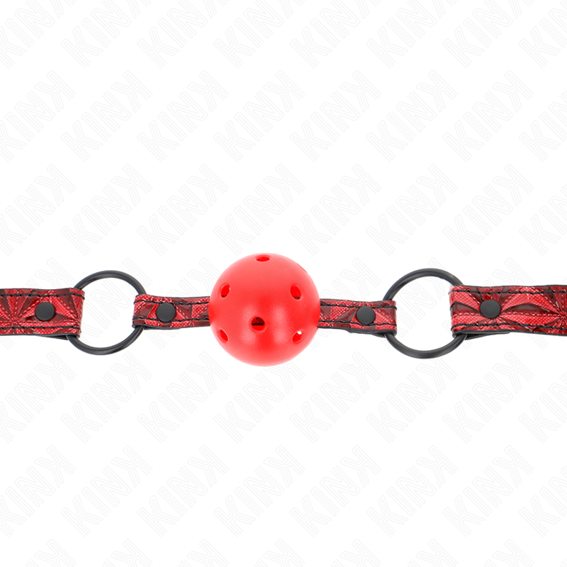 Kink Collar & Gag Kink - Diamond Pattern Ball 4.5 Cm Gag Model 1 64.5 Cm Adjustable 42-60 Cm