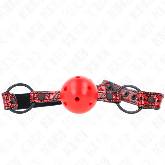 Kink Collar & Gag Kink - Diamond Pattern Ball 4.5 Cm Gag Model 1 64.5 Cm Adjustable 42-60 Cm