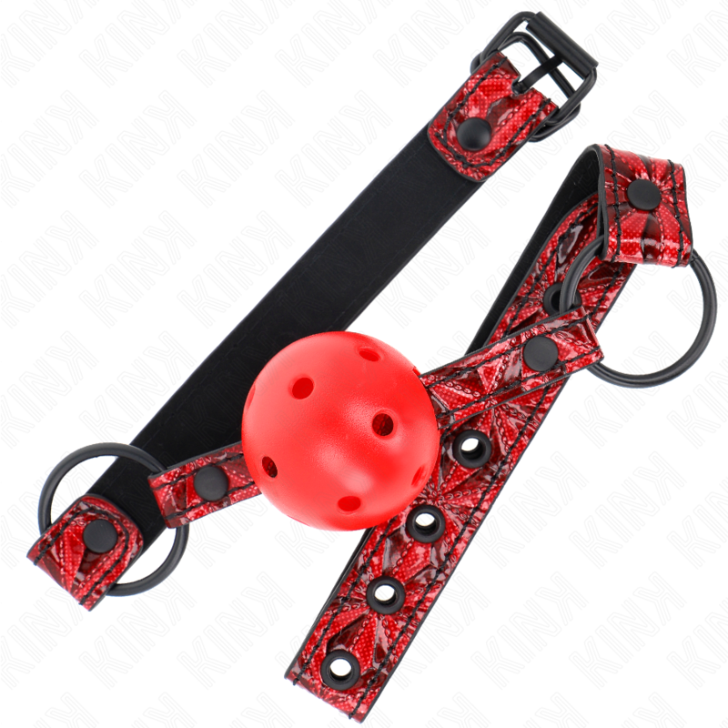 Kink Collar & Gag Kink - Diamond Pattern Ball 4.5 Cm Gag Model 1 64.5 Cm Adjustable 42-60 Cm