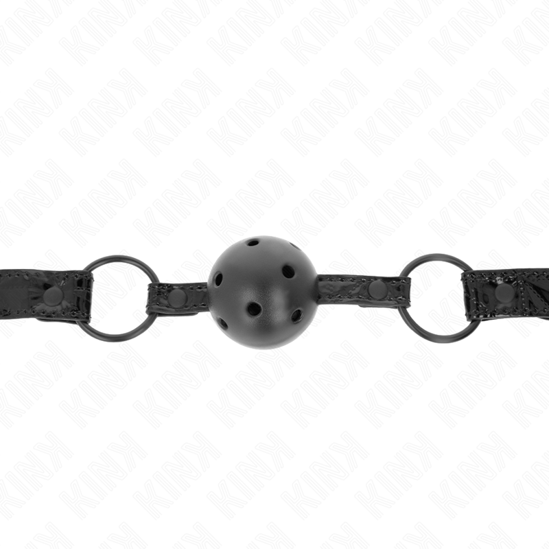 Kink Collar & Gag Kink - Diamond Pattern Ball 4.5 Cm Gag Model 3 64.5 Cm Adjustable 42-60 Cm