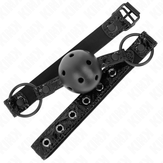 Kink Collar & Gag Kink - Diamond Pattern Ball 4.5 Cm Gag Model 3 64.5 Cm Adjustable 42-60 Cm