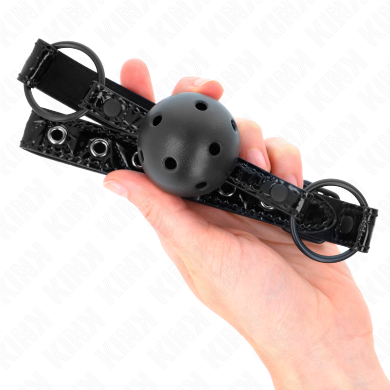 Kink Collar & Gag Kink - Diamond Pattern Ball 4.5 Cm Gag Model 3 64.5 Cm Adjustable 42-60 Cm