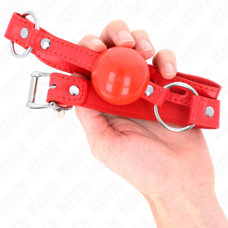 Kink Collar & Gag Kink - Tpe Ball 4 Cm Gag With Rojo Lock 60 X 2 Cm