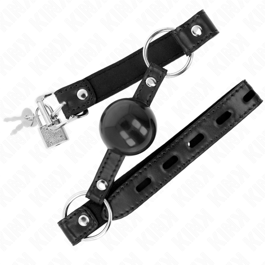 Kink Collar & Gag Kink - Black Tpe Ball 4 Cm Gag 60 X 2 Cm