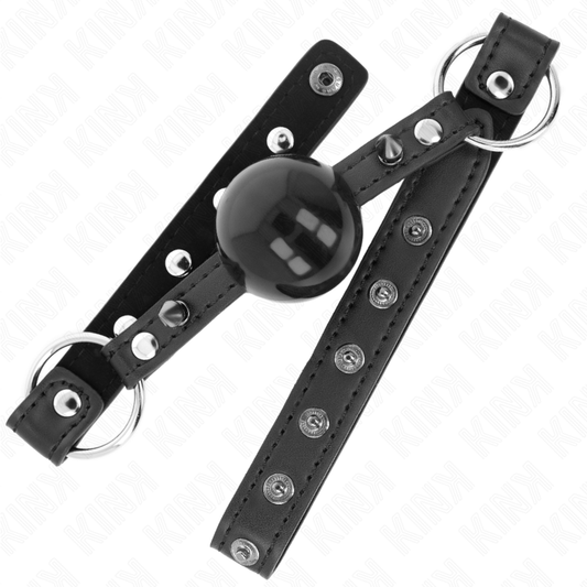 Kink Collar & Gag Kink - Ball 4 Cm Gag With Tip Rivet And Snap Lock 65 X 2 Cm