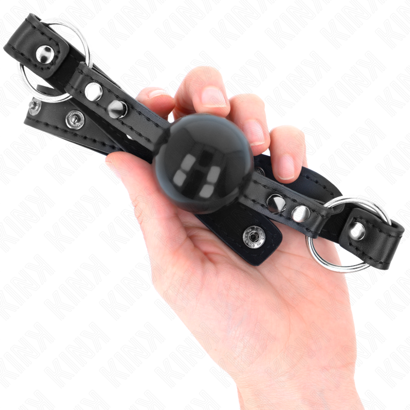 Kink Collar & Gag Kink - Ball 4 Cm Gag With Tip Rivet And Snap Lock 65 X 2 Cm