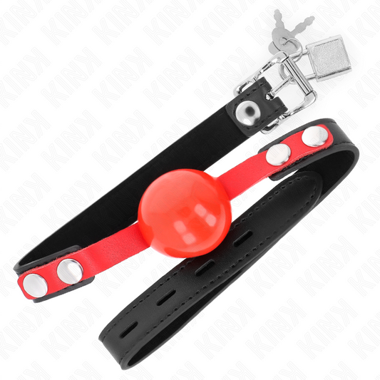 Kink Collar & Gag Kink - Soft Tpe Ball 4 Cm Gag Model 4 60 X 2 Cm Adjustable 37-52 Cm