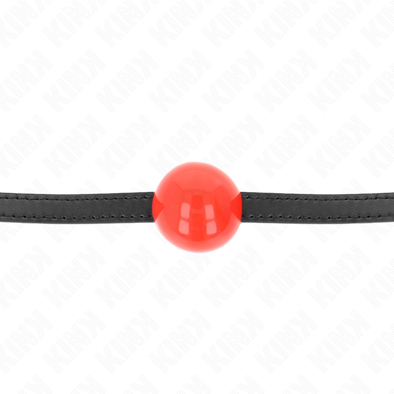 Kink Collar & Gag Kink - Red Single Solid Ball 4 Cm Gag 65 X 1.5 Cm