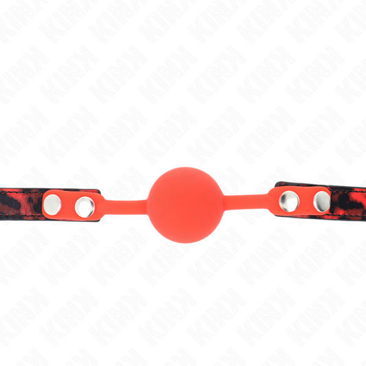 Kink Collar & Gag Kink - Model 2 Silicone Ball 4 Cm Gag With Lock 60 X 2 Cm