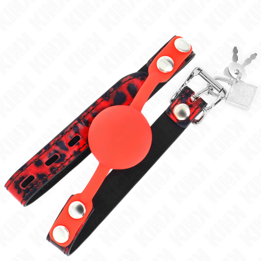 Kink Collar & Gag Kink - Model 2 Silicone Ball 4 Cm Gag With Lock 60 X 2 Cm