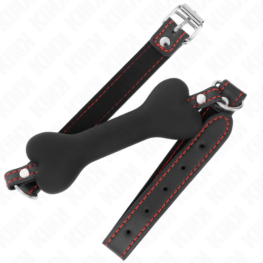 Kink Collar & Gag Kink - Black Bone 12 Cm Gag 63 X 2 Cm