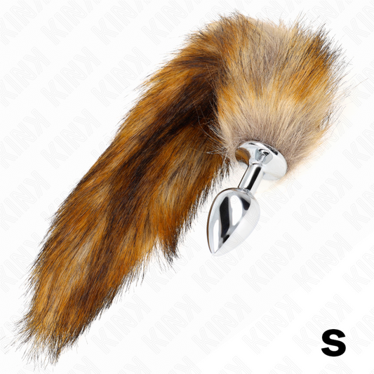 Kink Pleasure Plugs Kink - Anal Plug Size S 7 X 3 Cm With Synthetic Tail 40 Cm Brown