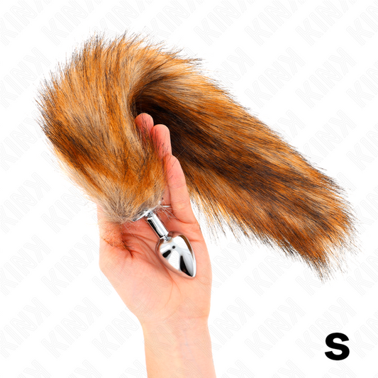 Kink Pleasure Plugs Kink - Anal Plug Size S 7 X 3 Cm With Synthetic Tail 40 Cm Brown