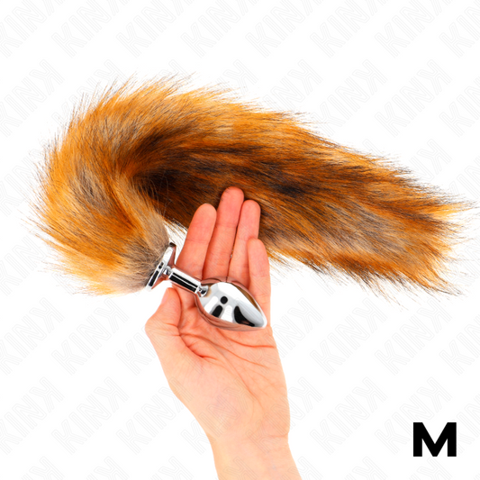 Kink Pleasure Plugs Kink - Anal Plug Size M 8 X 3.5 Cm With Synthetic Tail 40 Cm Brown
