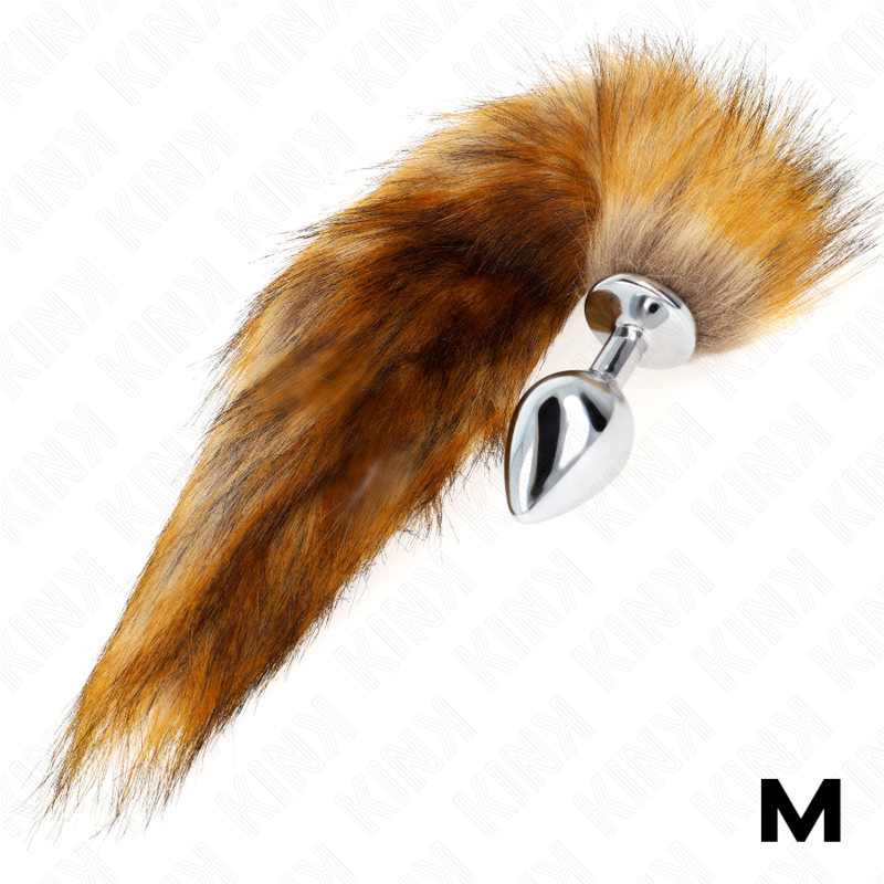 Kink Pleasure Plugs Kink - Anal Plug Size M 8 X 3.5 Cm With Synthetic Tail 40 Cm Brown