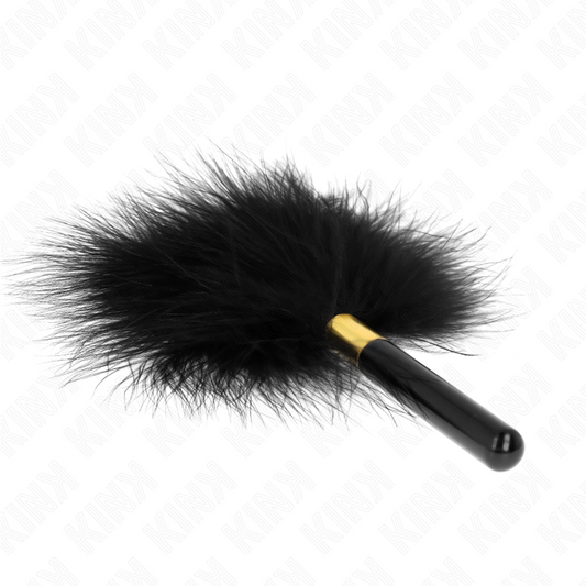 Kink Impact & Touch Kink - Black Gold Metal Tickle Feathers 18 Cm