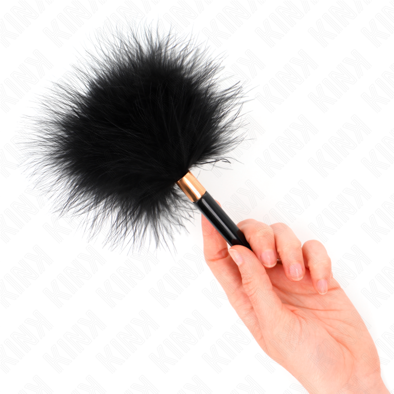 Kink Impact & Touch Kink - Black Gold Metal Tickle Feathers 18 Cm