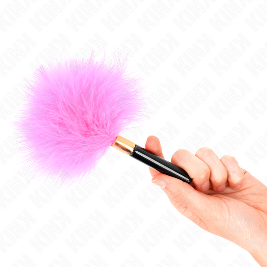 Kink Impact & Touch Kink - Fuchsia Gold Metal Tickle Feathers 18 Cm