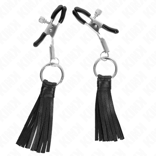 Kink Nipple Grip Kink - Leatherette Tassel Nipple Clamps 6 Cm