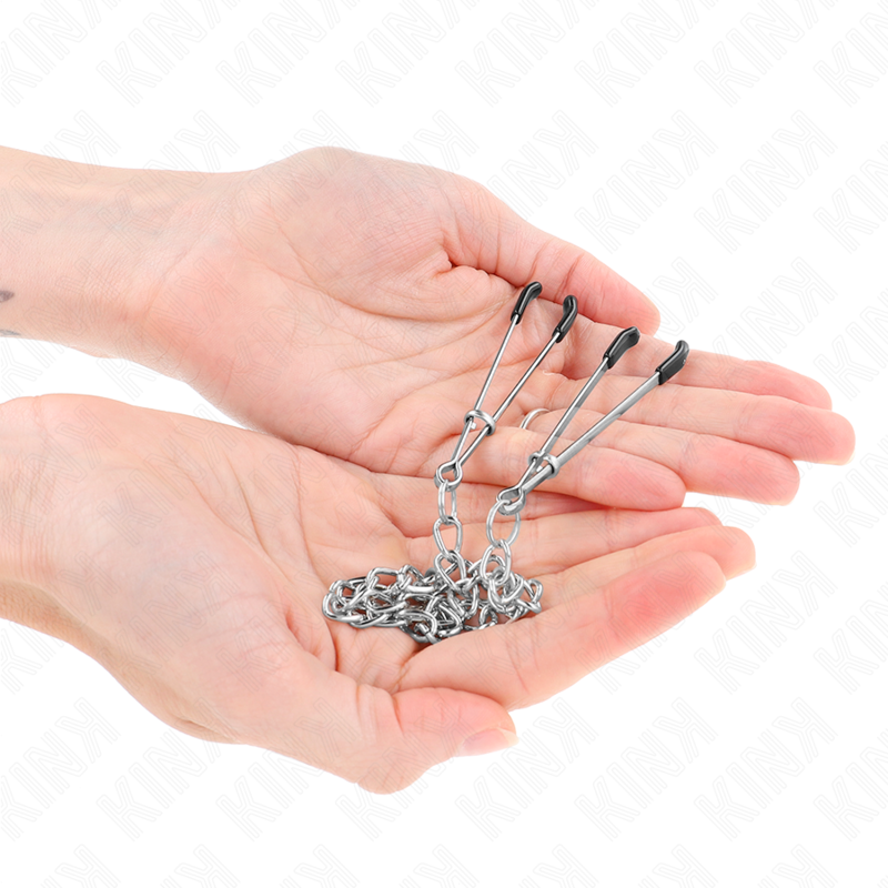 Kink Nipple Grip Kink - Thin Nipple Clamps With Thick Chain 30 Cm