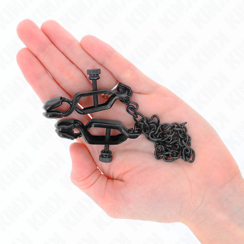 Kink Nipple Grip Kink - Flat Chain Nipple Clamps Black 30 Cm