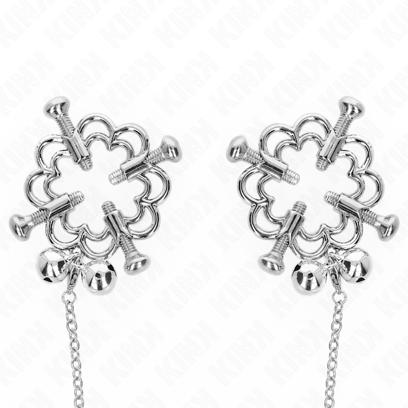 Kink Nipple Grip Kink - Metal Flower Nipple Clamps With Chain