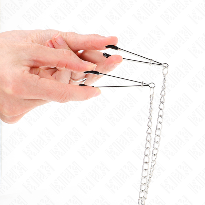 Kink Nipple Grip Kink - Triple Nipple And Clit Clamps With Chain Model 1