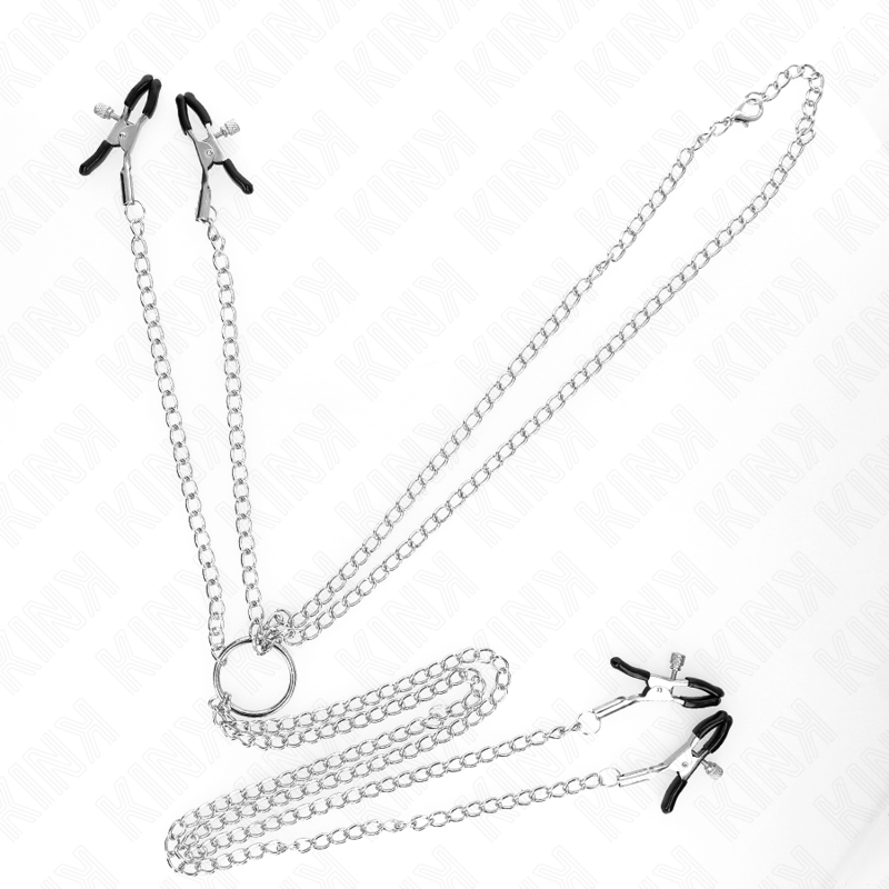 Kink Nipple Grip Kink - 4 Nipple And Clit Clamps Adjustable Silver