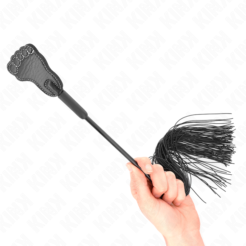 Kink Impact & Touch Kink - Foot Shaped Paddle With Tassel Whip 31 Cm