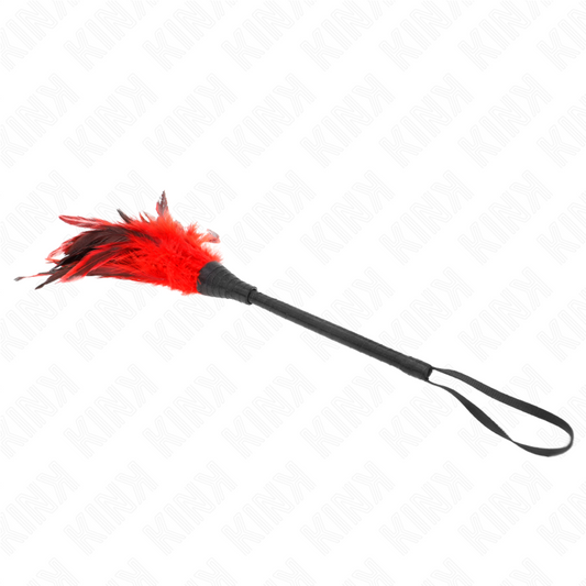 Kink Impact & Touch Kink - Red Maids Horn Shaped Tickle Chicken Feathers 36 Cm