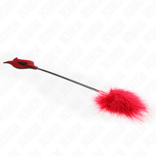 Kink Impact & Touch Kink - Tickle Feathers With Rose-Shaped Paddle 8 Cm