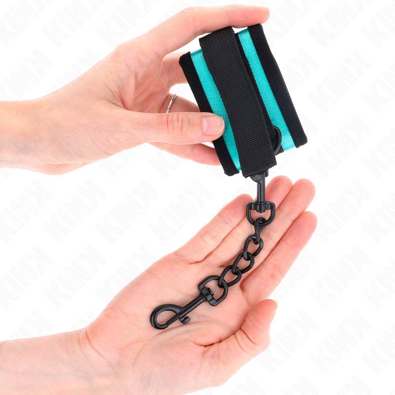 Kink Wrist Restraint Kink - Hook And Loop Nylon Bind Wrist Restraints Black-Blue Adjustable 18-32 Cm X 5 Cm