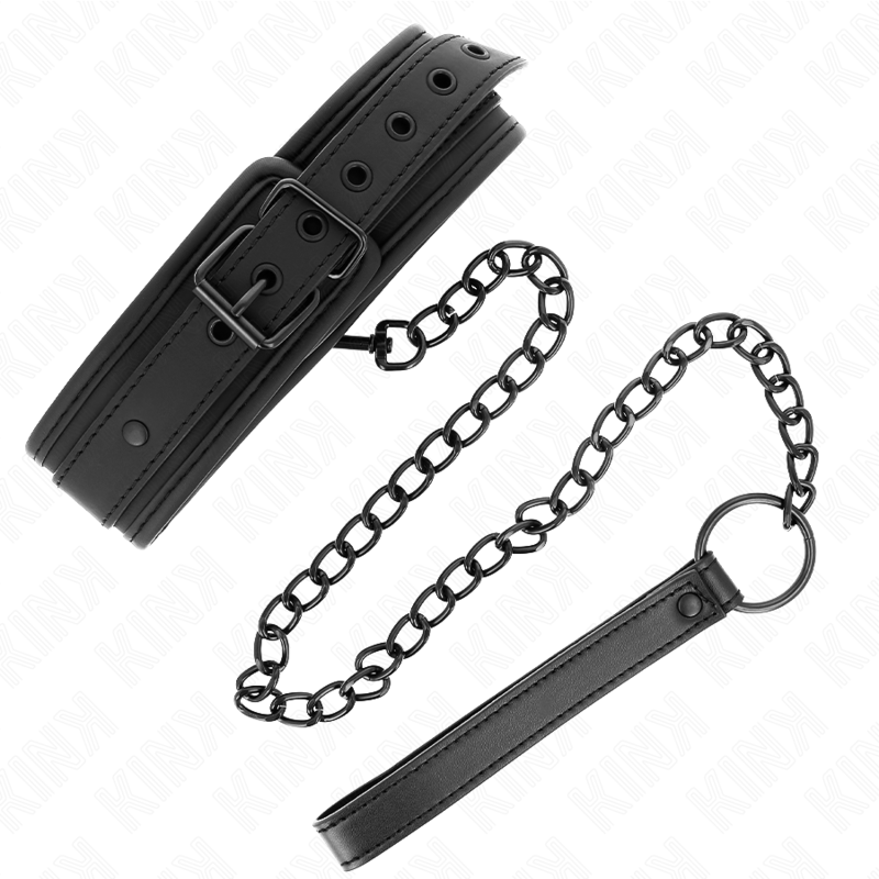 Kink Collar & Gag Kink - Neoprene Bondage Collar Model 1 With Belt 78 Cm Adjustable 37.5 X 49.5 Cm