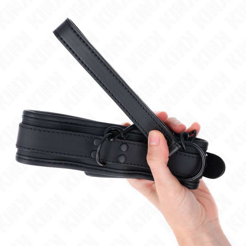 Kink Collar & Gag Kink - Neoprene Bondage Collar Model 1 With Belt 78 Cm Adjustable 37.5 X 49.5 Cm