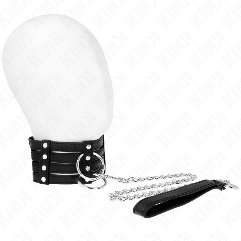 Kink Collar & Gag Kink - Necklace With Belt 65 Cm Sub Style Adjustable 35-51 Cm X 7 Cm