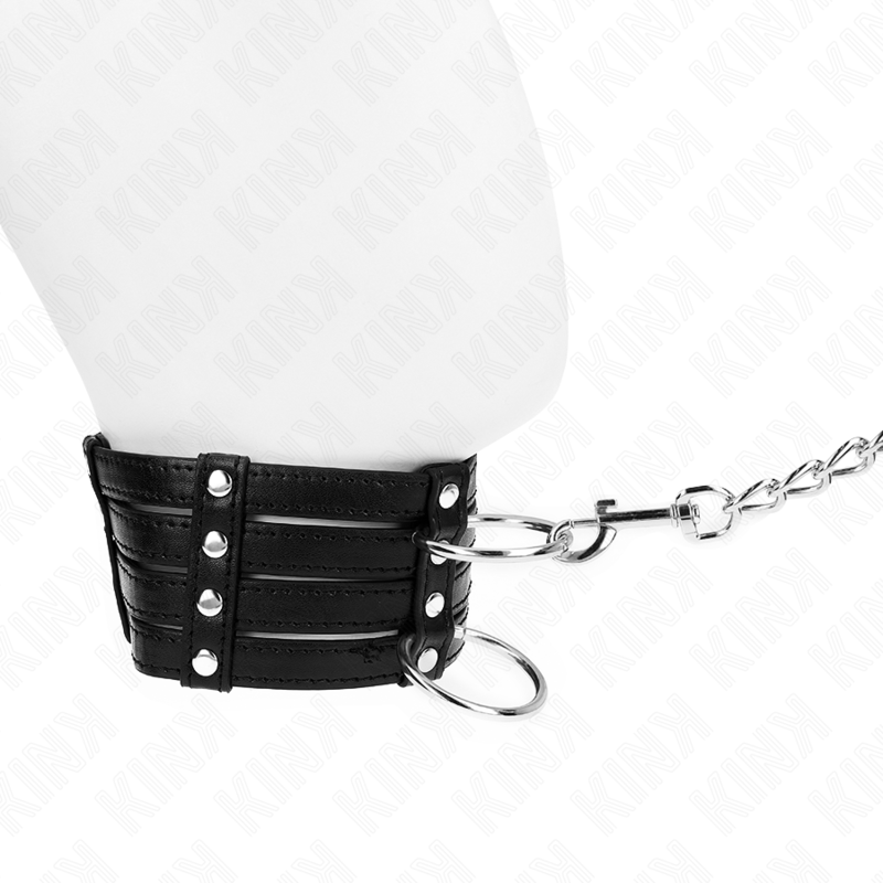 Kink Collar & Gag Kink - Necklace With Belt 65 Cm Sub Style Adjustable 35-51 Cm X 7 Cm