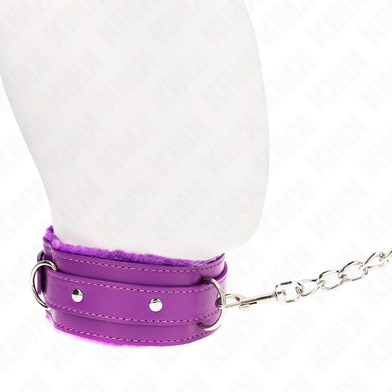 Kink Collar & Gag Kink - Collar With Leash 65 Cm With Restrictions Purple 36-42 Cm X 5.5 Cm