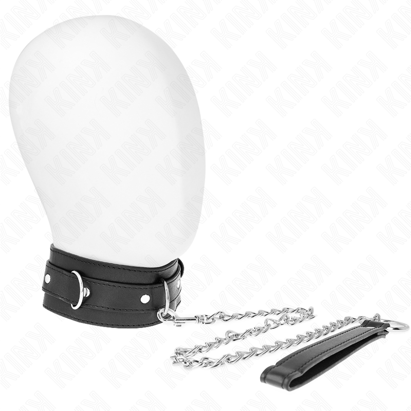 Kink Collar & Gag Kink - Collar With Belt 65 Cm With Strap Black 54 X 4.5 Cm